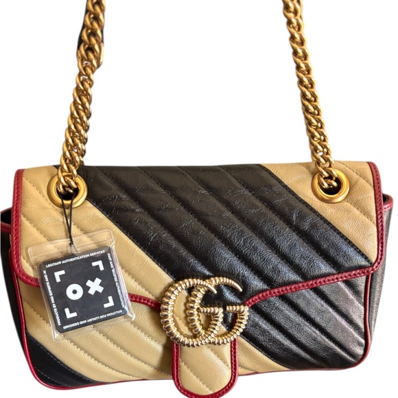 ✨ Gucci GG Marmont Small Matelassé Shoulder Bag – Rare Tricolor ✨ - Picture 16 of 16